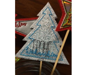 Stickserie ITH - 17 Blumenstecker Xmas